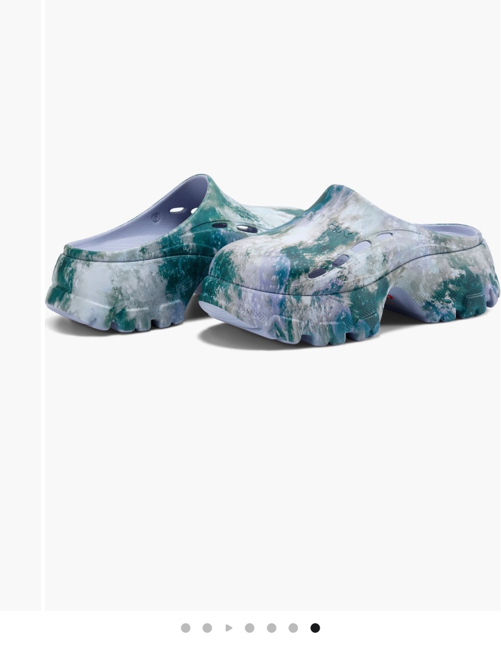 Hunter Bryce Marble-Pattern Platform Clog Mule NEW